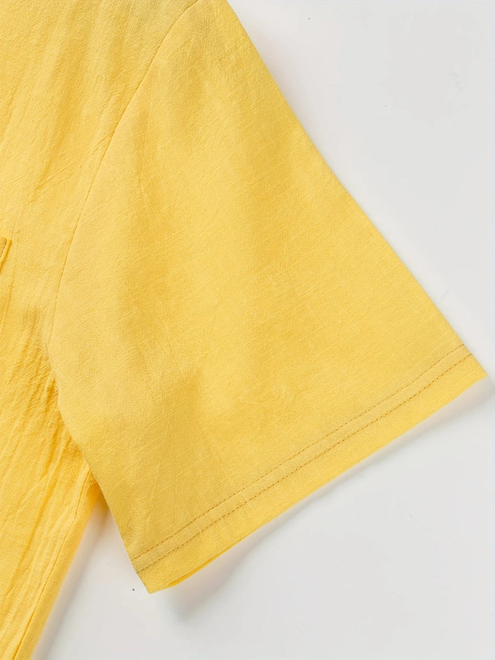 Markos - חולצת שרוולים קצרים בסגנון קז'ואל עם כפתורים