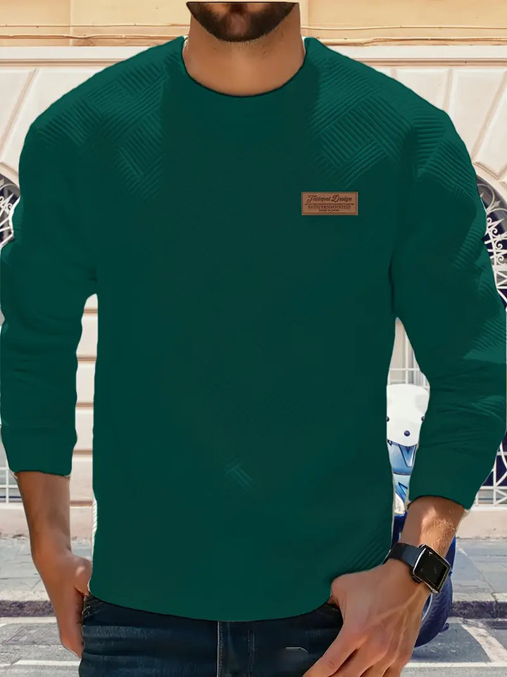 Malinga - סווטשירט עם דפוס גיאומטרי קז'ואלי ושרוולים ארוכים