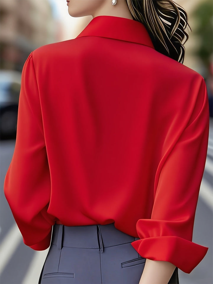 Elenochka - חולצת כפתורים אלגנטית עם שרוולים ארוכים