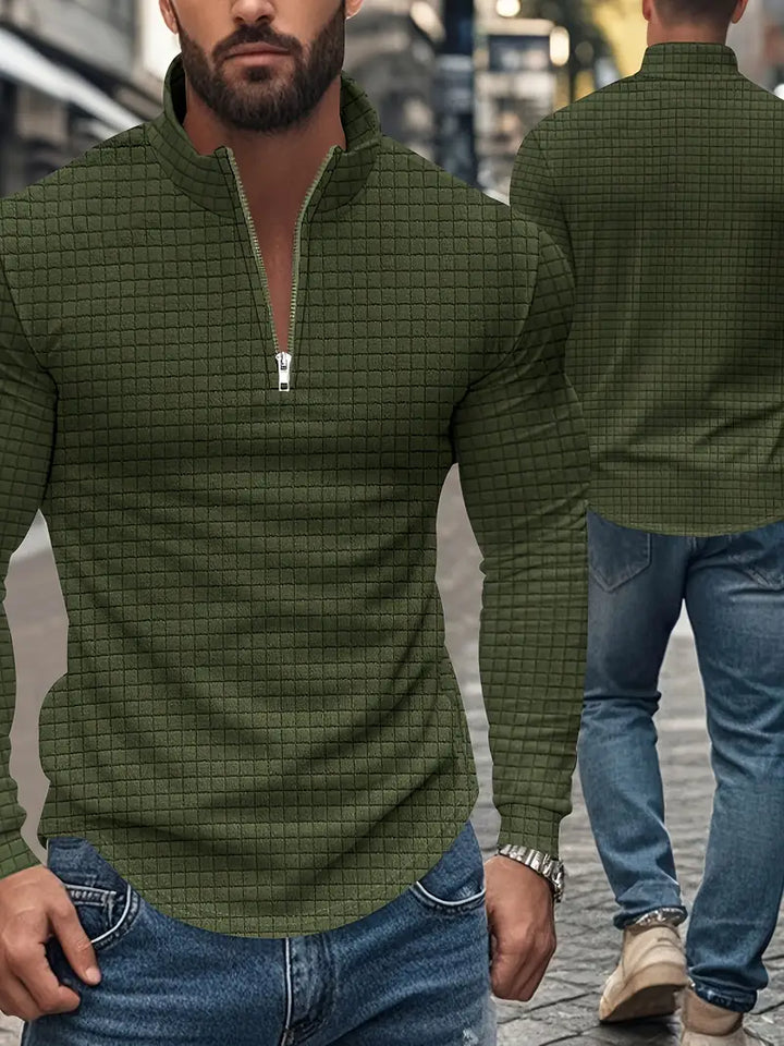 Jarryd - סווטשירט עם שרוולים ארוכים ורוכסן חצי