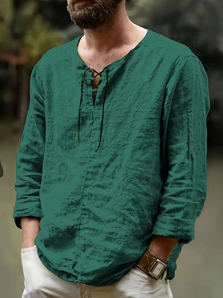 Pawel - חולצת כותנה עם שרוולים ארוכים