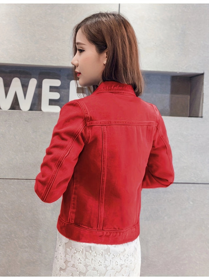 Rosalyn - ז'קט ג'ינס קצר בשרוולים בסגנון בוהו