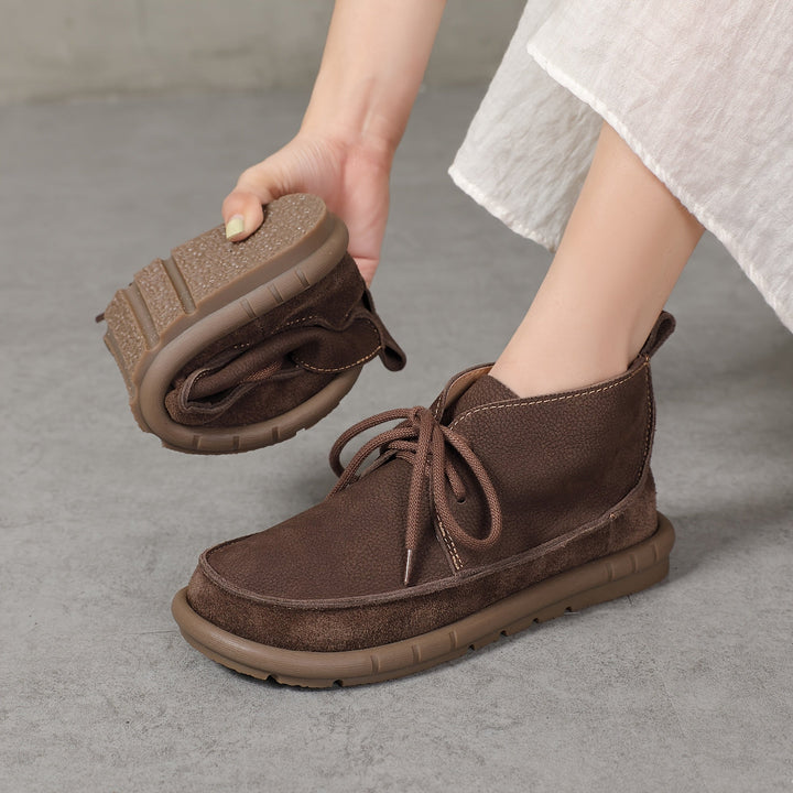 Lirinda - מגפי עור עם שרוכים