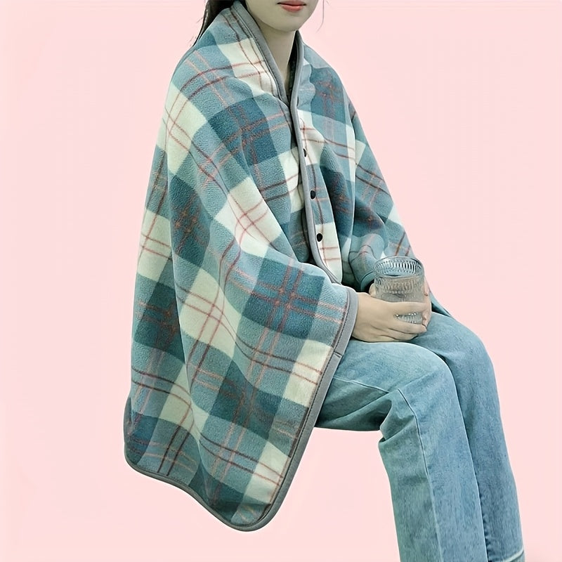 Erlissa - Winter Plaid Wearable Blanket Shawl