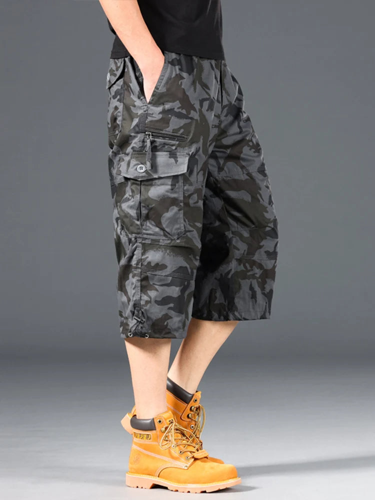 Esman - מכנסי קיץ קארגו עם מותן אלסטית