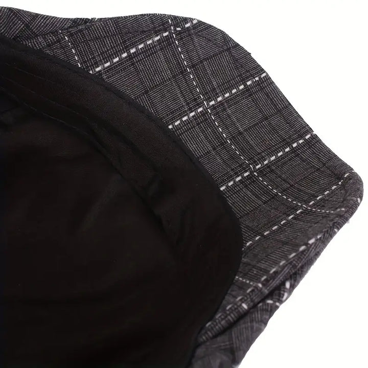 Checklyn - כובע צמר מסוגנן עם דוגמת משבצות