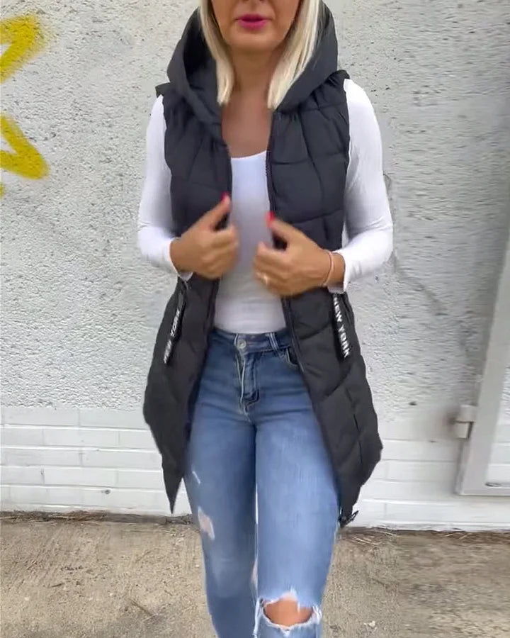 Laruna - מעיל ללא שרוולים עם ריפוד ורוכסן