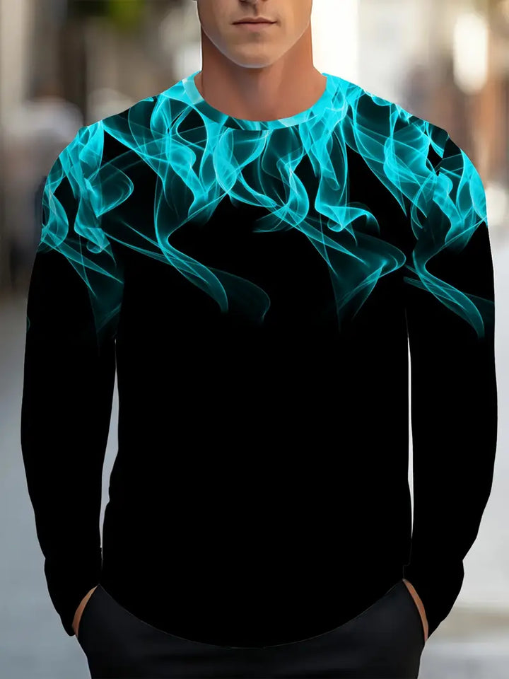 Bartlett - חולצת שרוולים ארוכים קז'ואלית עם צווארון עגול