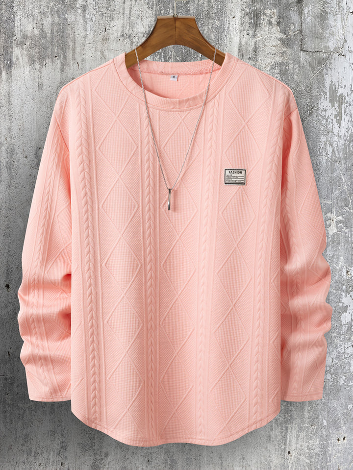 Lyman - סווטשירט עם שרוולים ארוכים ועיצוב גיאומטרי