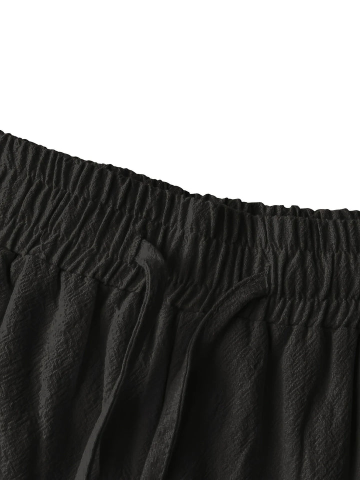 Callan - מכנסיים קצרים מזדמנים מבד פשתן עם כיס