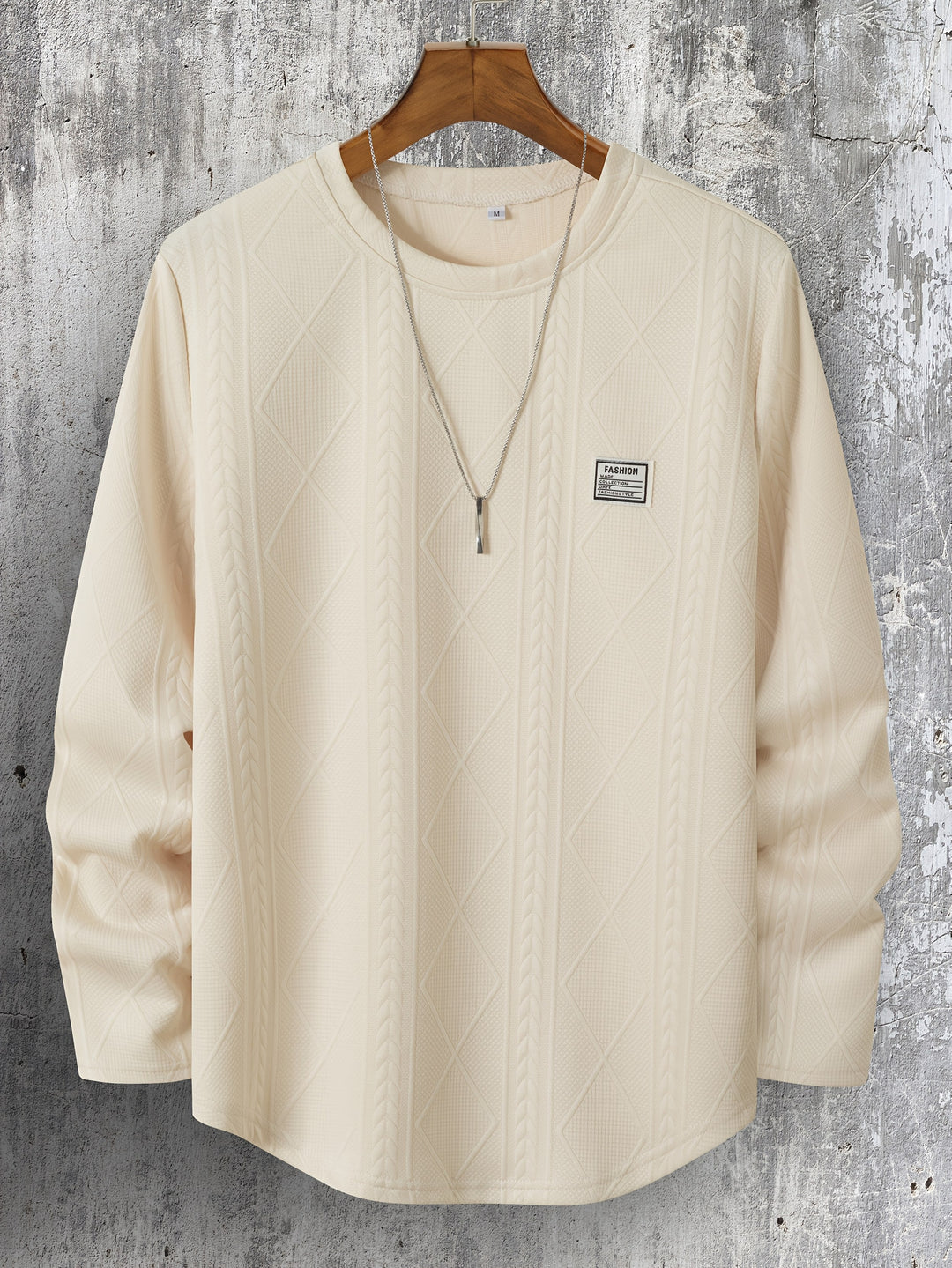 Lyman - סווטשירט עם שרוולים ארוכים ועיצוב גיאומטרי