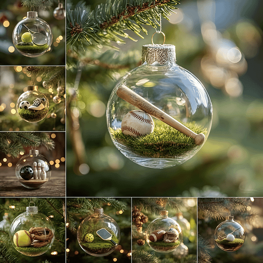 MerryBall - כדור זכוכית ספורטיבי לקישוט חג המולד