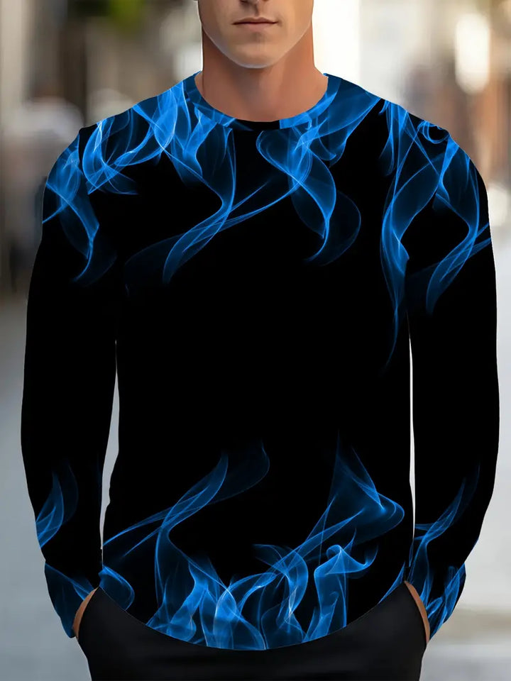 Bartlett - חולצת שרוולים ארוכים קז'ואלית עם צווארון עגול