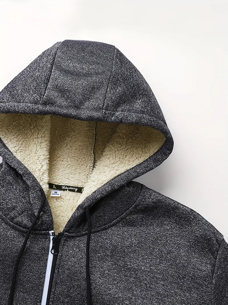 Helge - סווטשירט קז'ואל עם רוכסן ושרוולים ארוכים