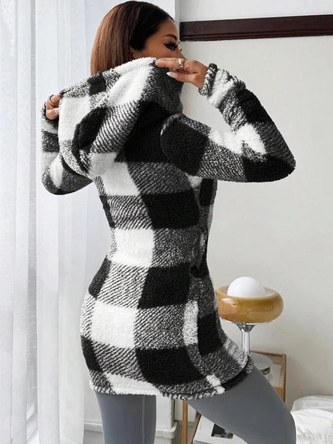 Tissaia - מעיל מסוגנן עם ברדס ורוכסן