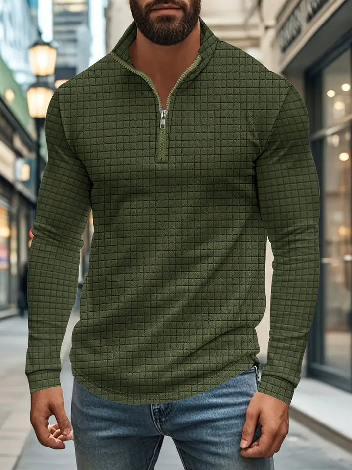 Jarryd - סווטשירט עם שרוולים ארוכים ורוכסן חצי