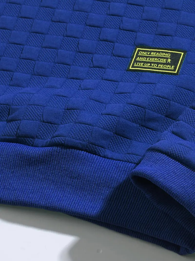 Lister - סוודר משובץ עם שרוולים ארוכים בסגנון קז'ואל