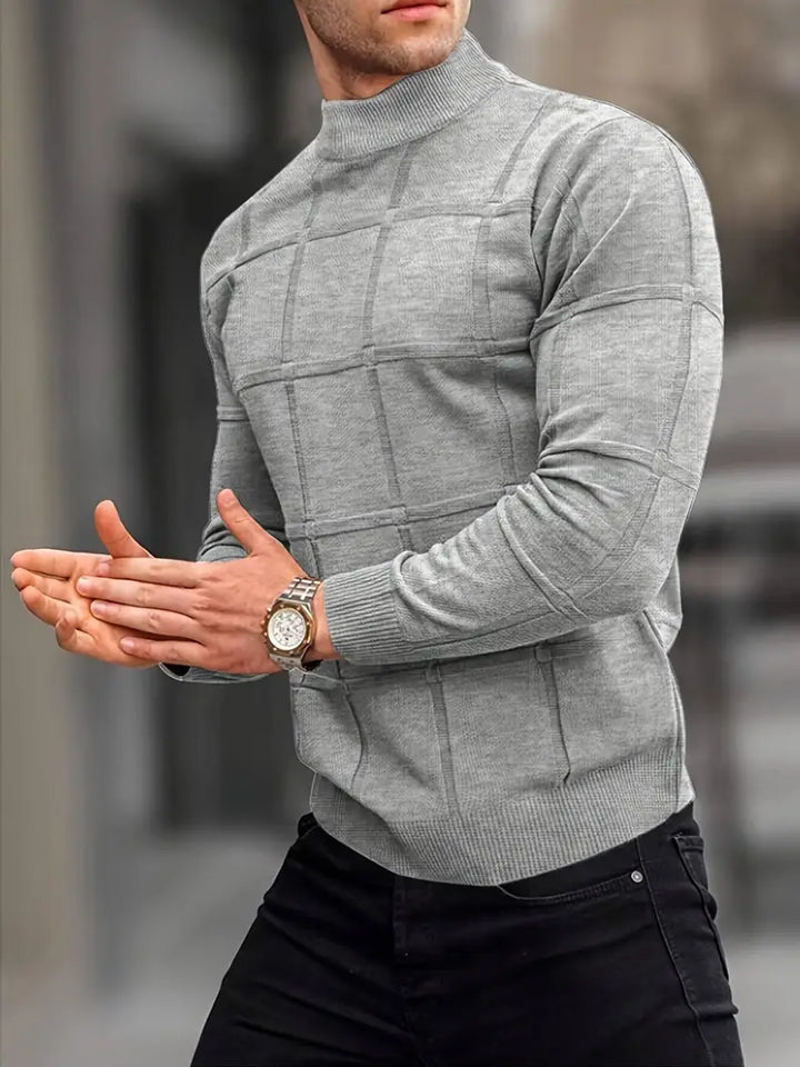 Nunzio - סוודר סרוג נוח עם צווארון גולף