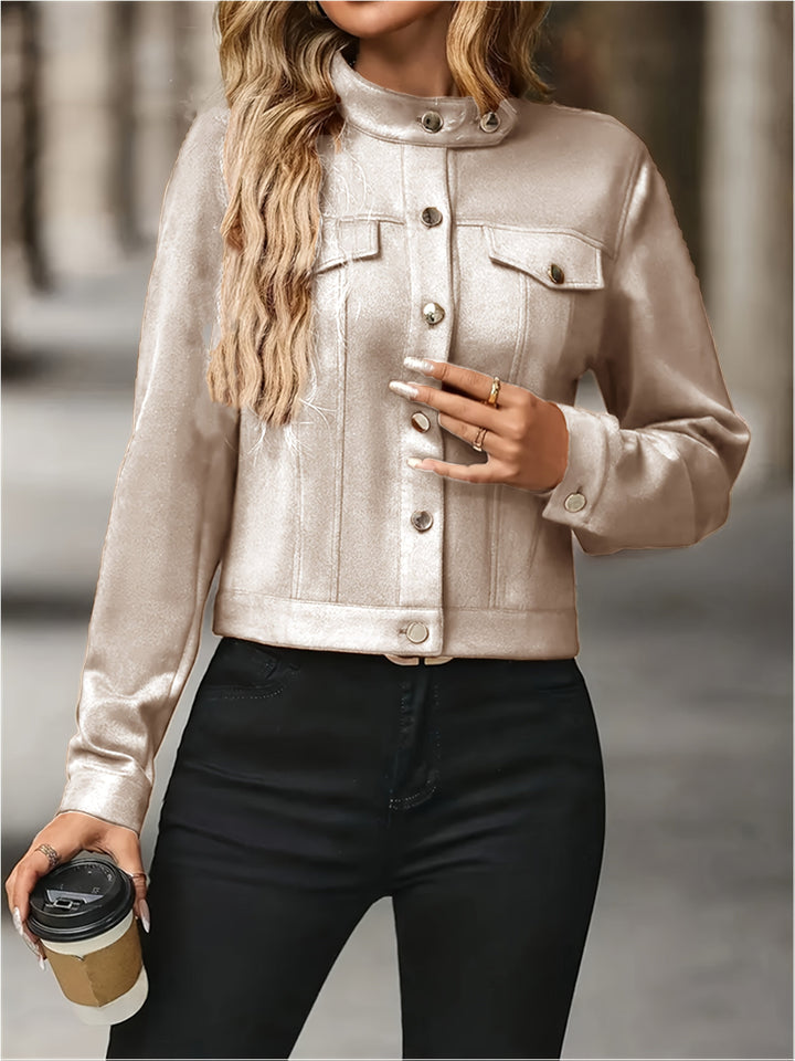 Slavica - ז'קט וינטג' עם שרוולים ארוכים וכפתורים קדמיים