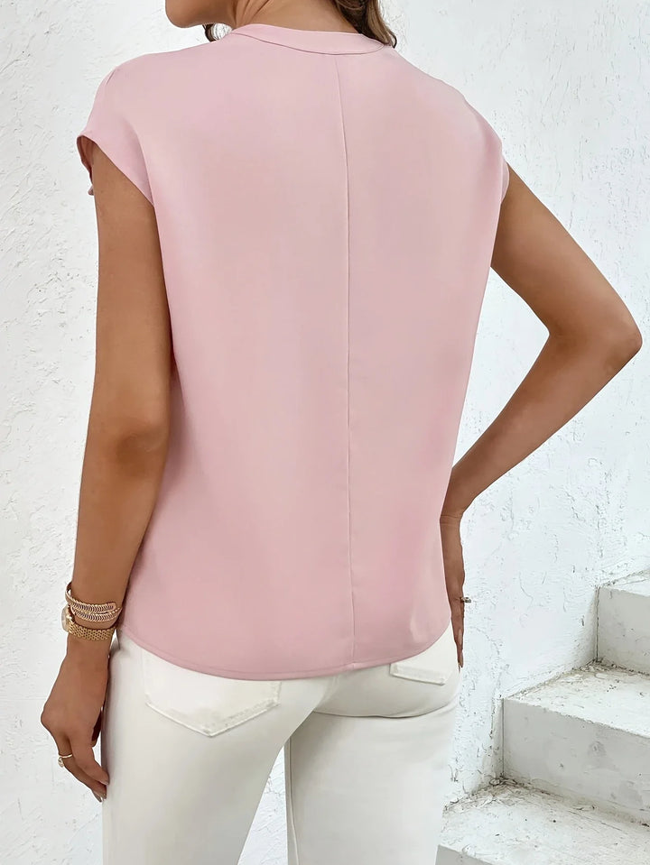 Marquita - חולצת קיץ יומיומית עם שרוולים קצרים וכיסים