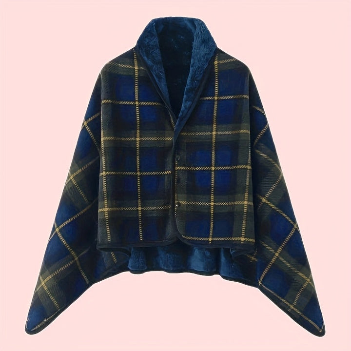 Erlissa - Winter Plaid Wearable Blanket Shawl