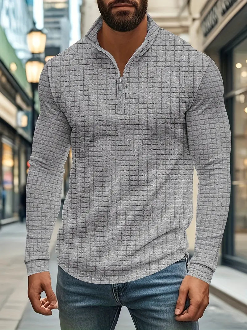 Jarryd - סווטשירט עם שרוולים ארוכים ורוכסן חצי