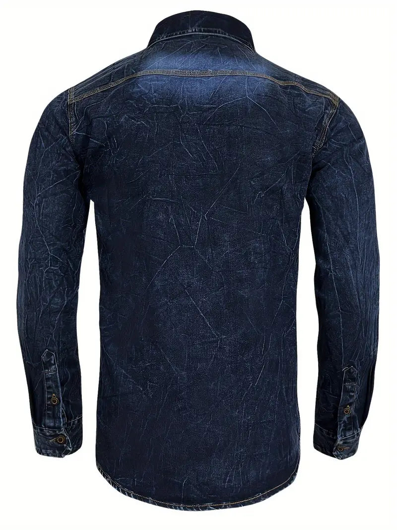 Angelo - חולצת ג'ינס עם כיסים קדמיים עם כפתורים