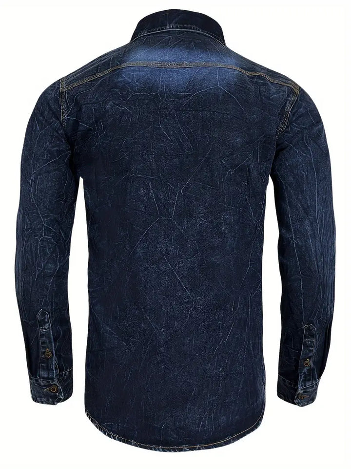 Angelo - חולצת ג'ינס עם כיסים קדמיים עם כפתורים