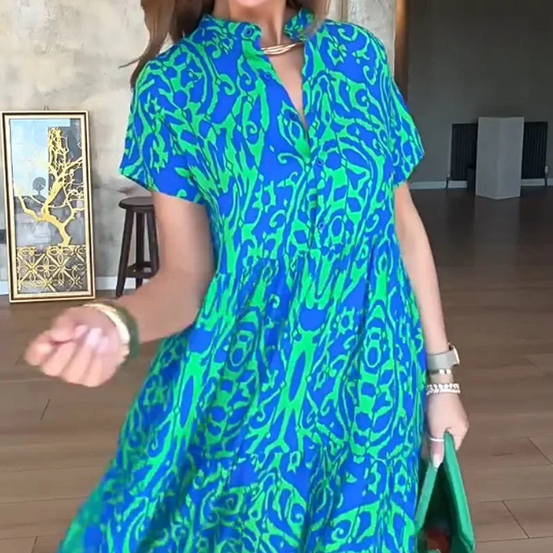 Jubilee - שמלת קו A מודפסת בגזרה רפויה