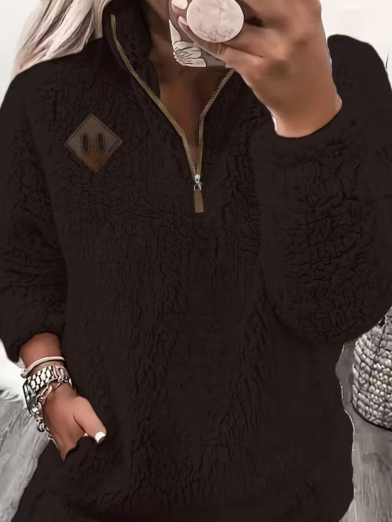 Humera - ז'קט אלגנטי עם רוכסן ושרוולים ארוכים