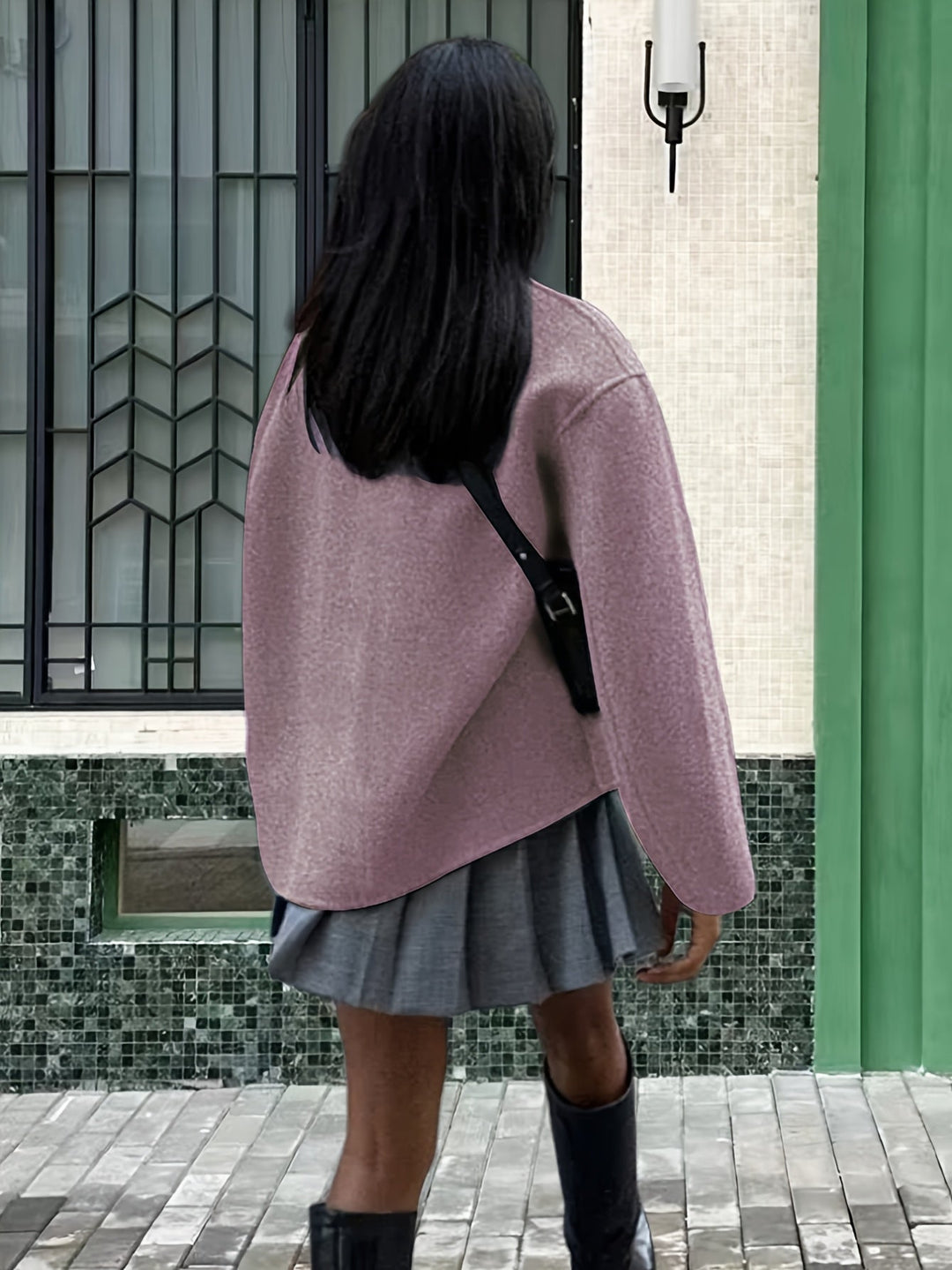 Deanne - מעיל בז' אלגנטי עם סגירה כפולה