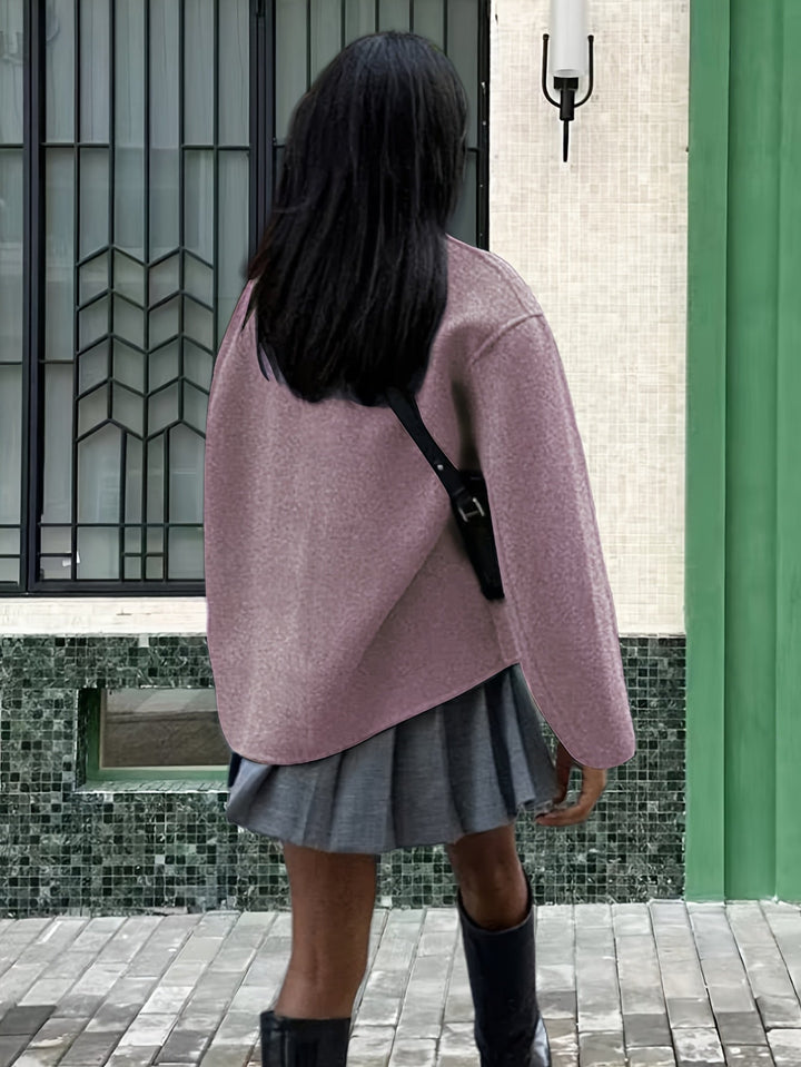 Deanne - מעיל בז' אלגנטי עם סגירה כפולה