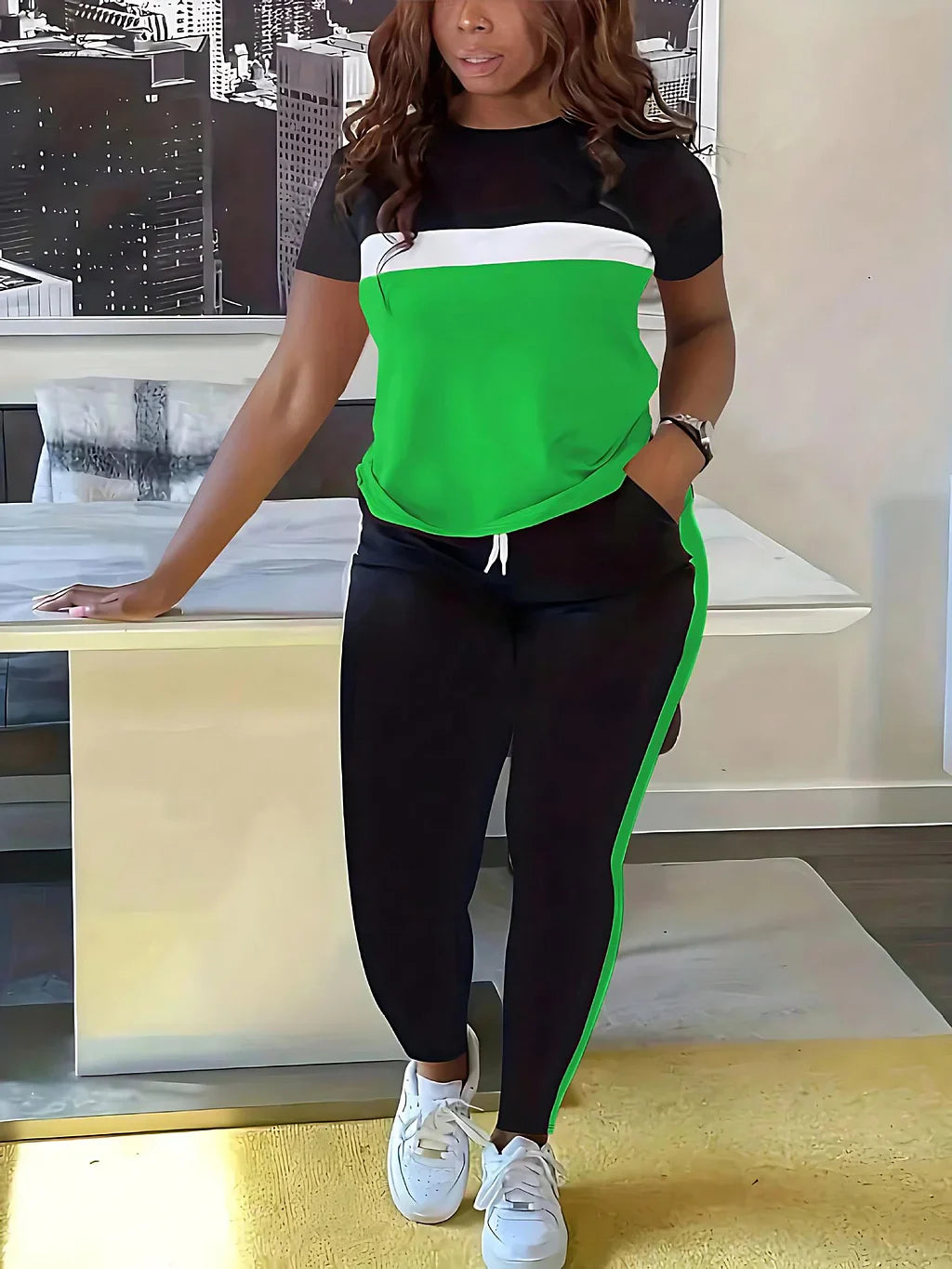 Fotini - חליפת ספורט קז'ואל צבעונית ואופנתית לקיץ