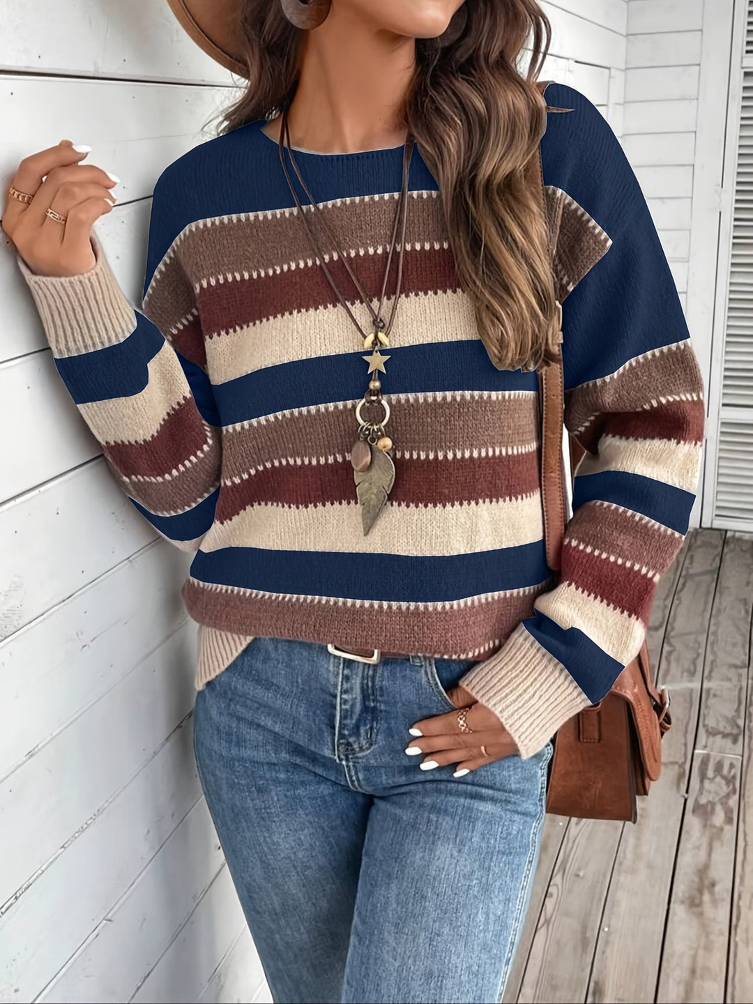 Fadina - סוודר סרוג עם שרוולים ארוכים