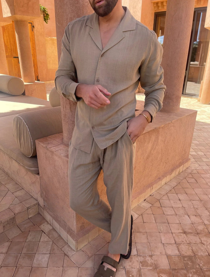 Donato - סט דו-חלקי קז'ואלי עם שרוולים ארוכים