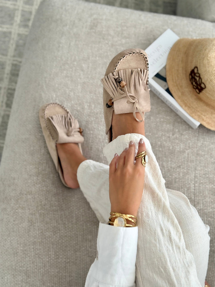 Rouss - נעלי מולה עם שוליים של דוב