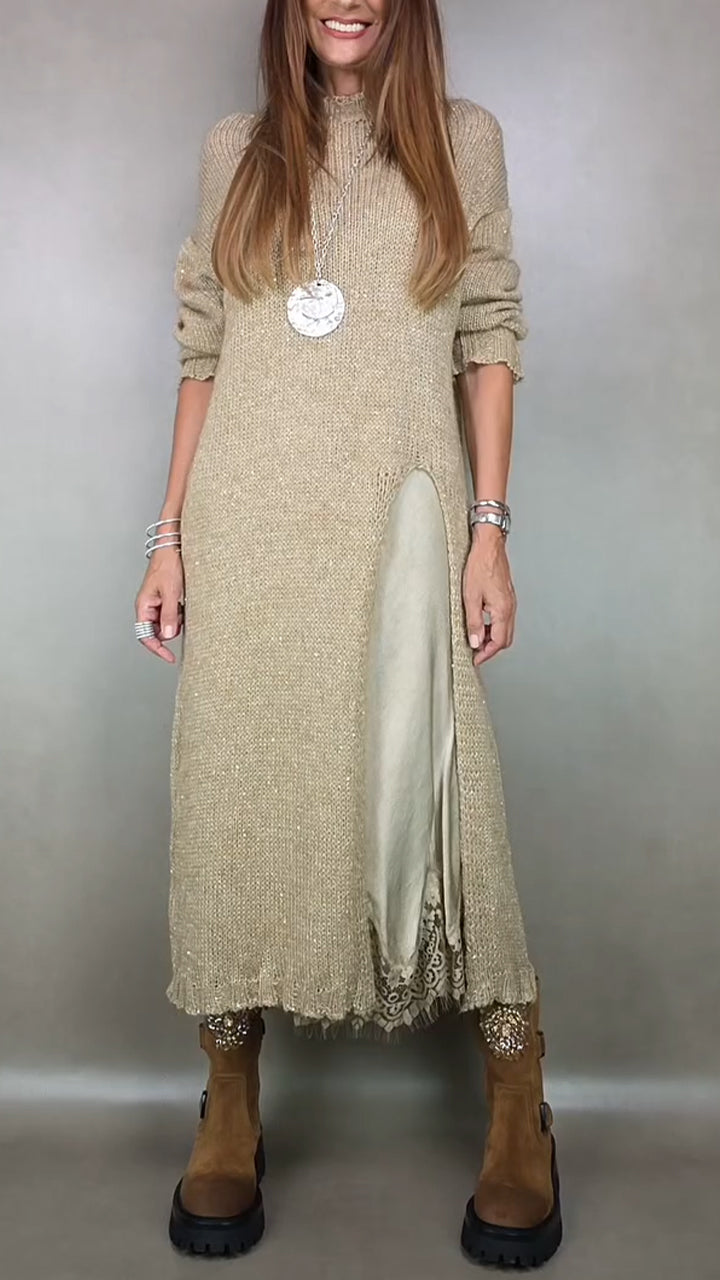 Jesika - סוודר ארוך ומסוגנן עם שמלה