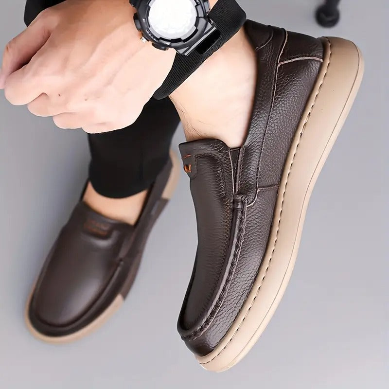 Renner - נעלי מוקסינים אורטופדיות מעור