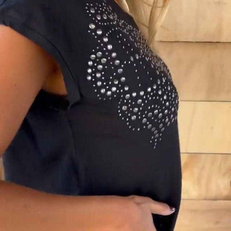 Frances - טי שירט עם שרוולים קצרים והדפס לוהט