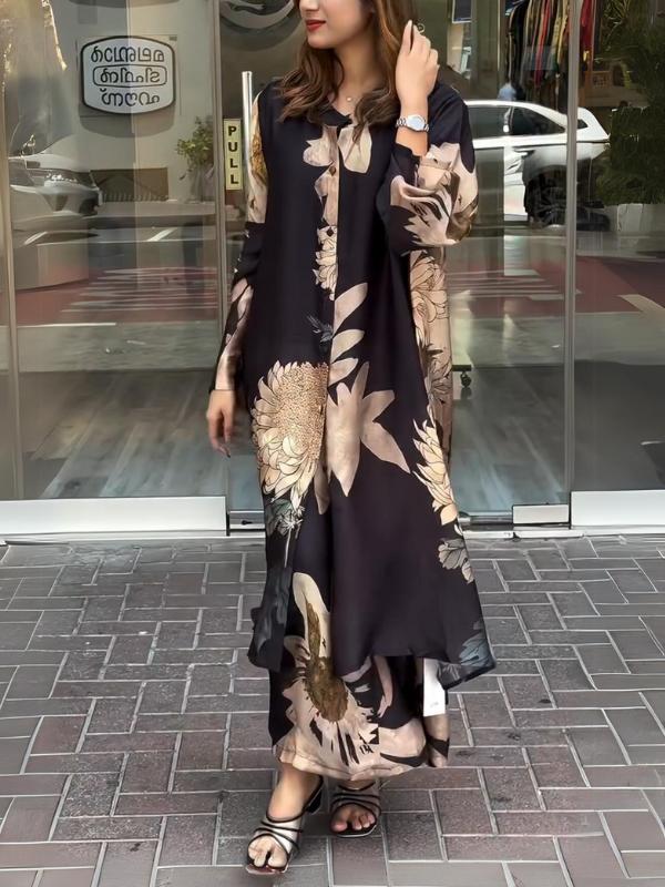 Quenira - סט דו-חלקי של שמלת חולצה רפויה