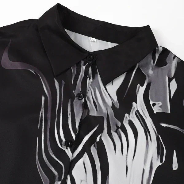 Quenira - סט דו-חלקי של שמלת חולצה רפויה