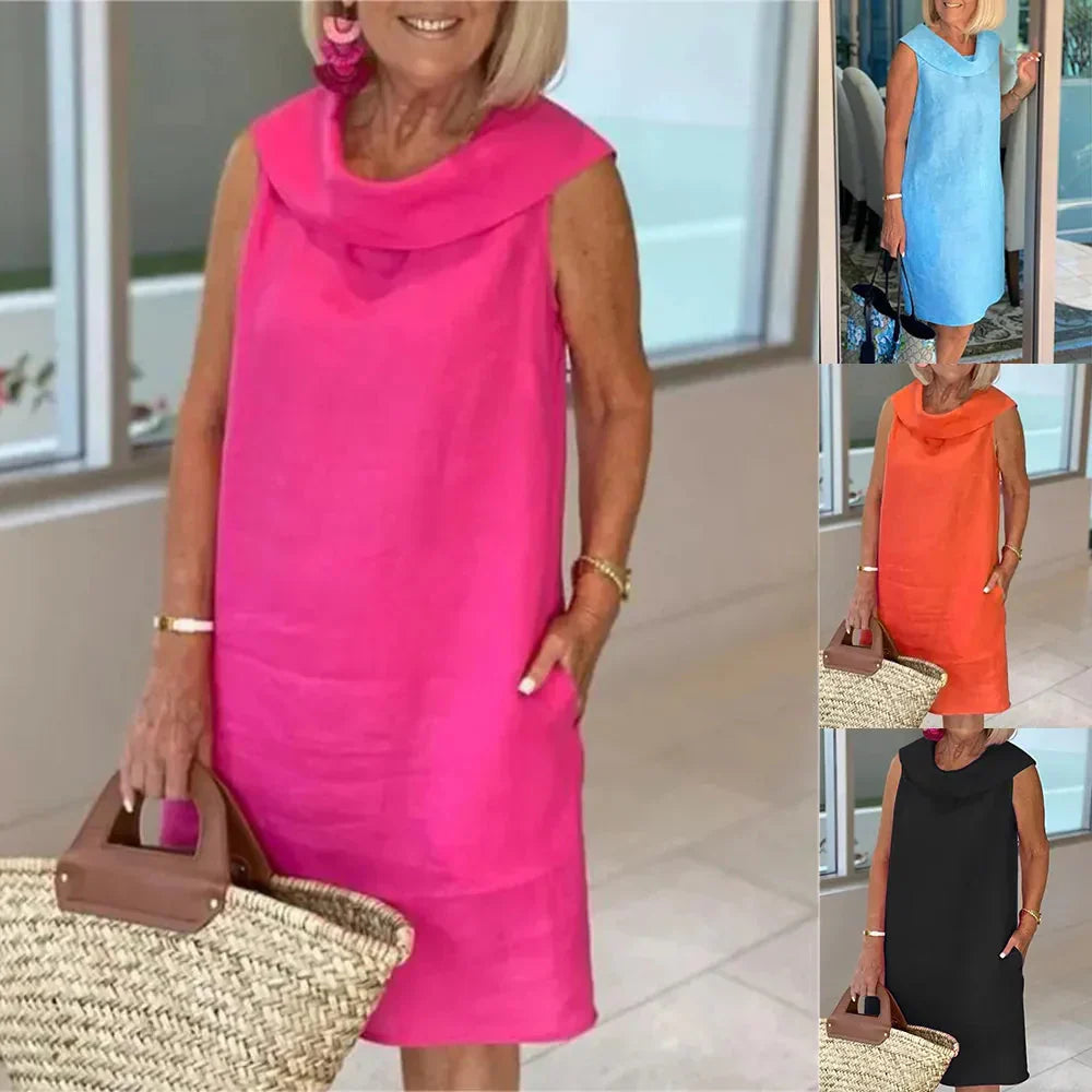 Sinja - שמלת אופנה מכותנה ופשתן