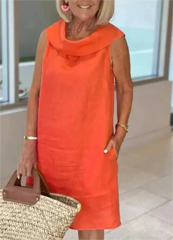 Sinja - שמלת אופנה מכותנה ופשתן