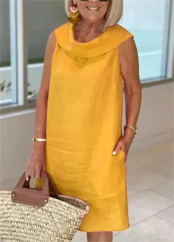 Sinja - שמלת אופנה מכותנה ופשתן