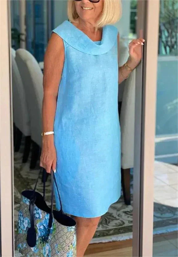 Sinja - שמלת אופנה מכותנה ופשתן