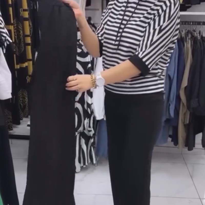 Dwiska - סט חולצה חשופה ומכנסיים חלקים