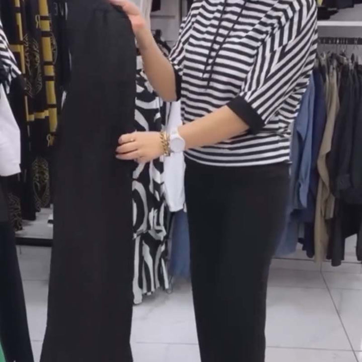 Dwiska - סט חולצה חשופה ומכנסיים חלקים