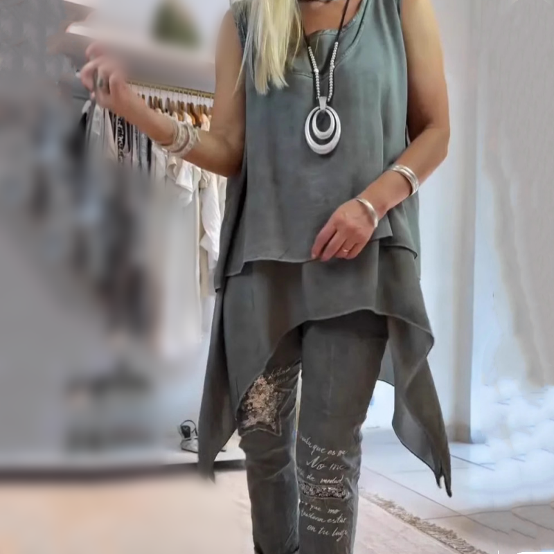 Sousana - גופייה ומכנס מודפס