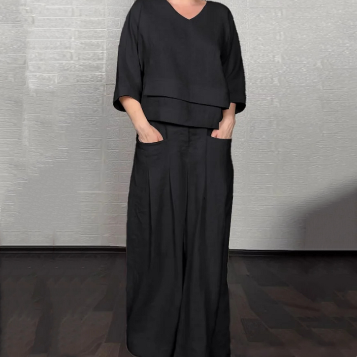 Ginevra - סט שני חלקים נוח מכותנה ופשתן