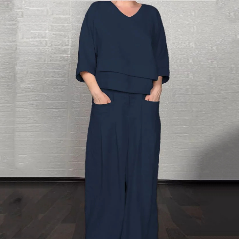 Ginevra - סט שני חלקים נוח מכותנה ופשתן